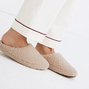 NWT Madewell Sherpa Scuff Slippers